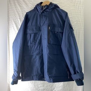 Abercrombie & Fitch Blue Parker Coat - Size: XL